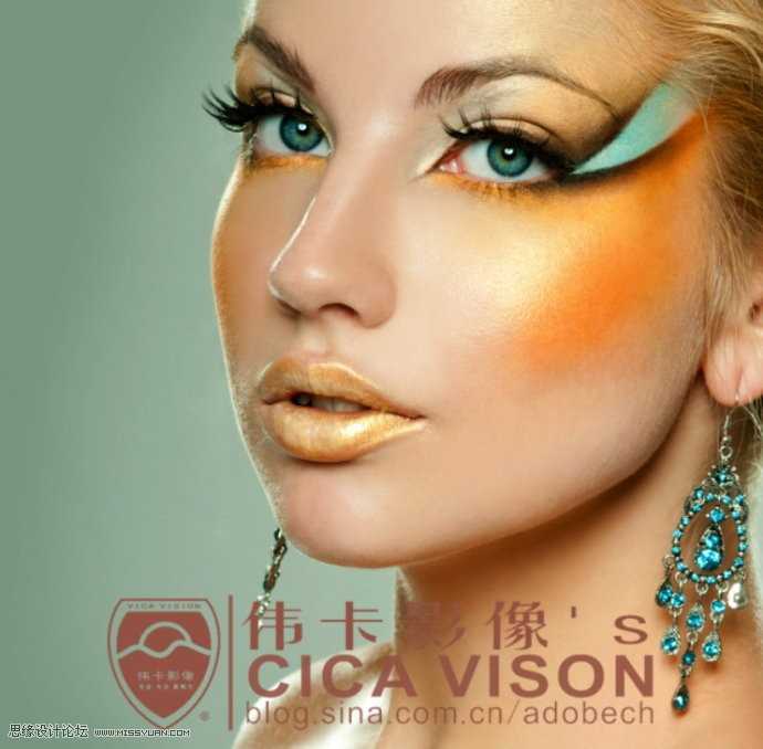 ‘Photoshop为美女头像后期彩妆精修教程‘