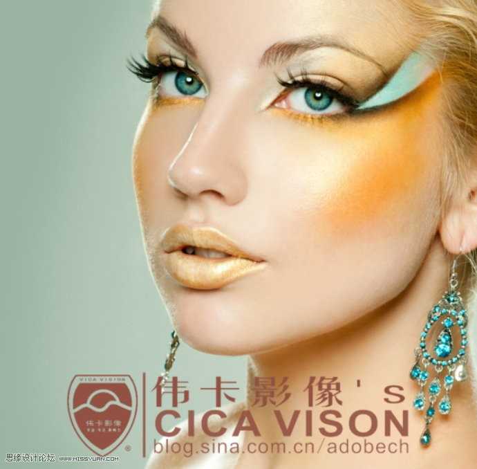 ‘Photoshop为美女头像后期彩妆精修教程‘