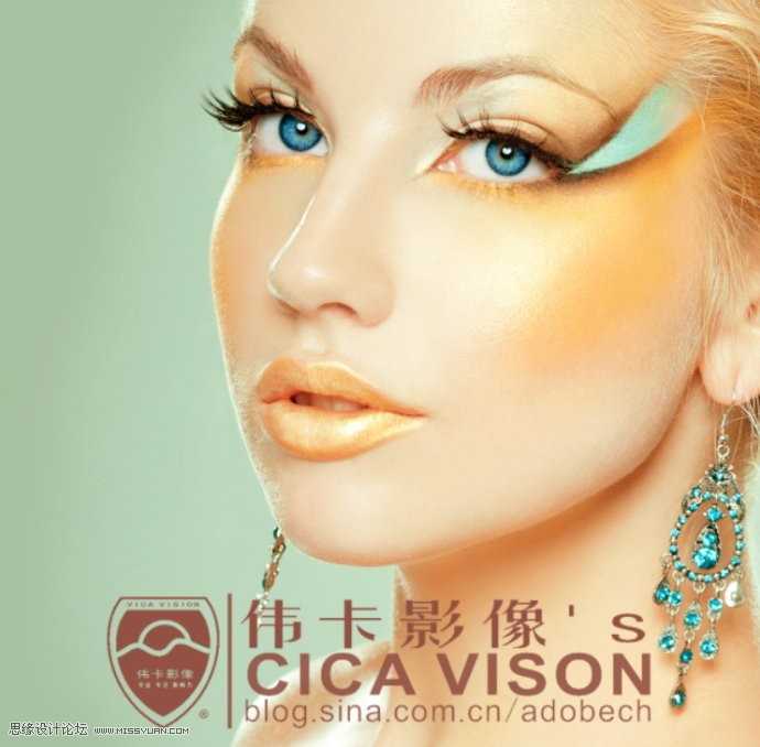 ‘Photoshop为美女头像后期彩妆精修教程‘