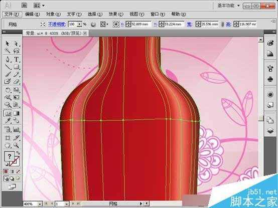 AI网格填充设计红酒海报 脚本之家 AI实例教程