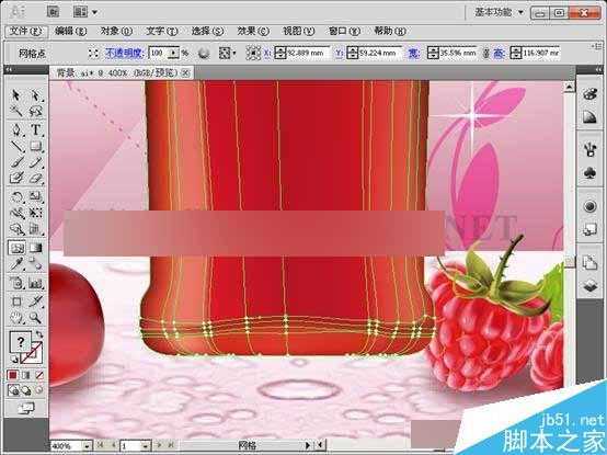 AI网格填充设计红酒海报 脚本之家 AI实例教程