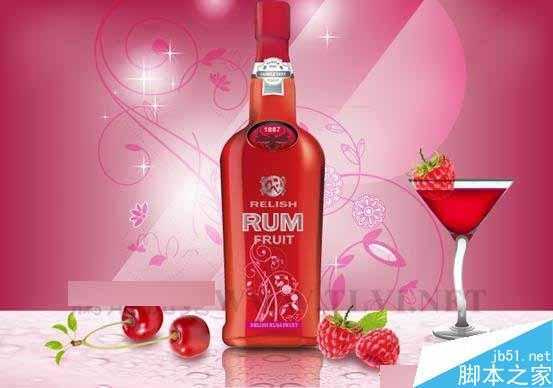 AI网格填充设计红酒海报 脚本之家 AI实例教程