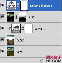 ‘Photoshop调出高清的黄昏色公路图片‘