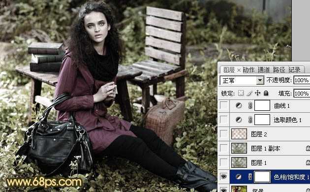 ‘Photoshop将人物图片调成柔美的暗橙色‘