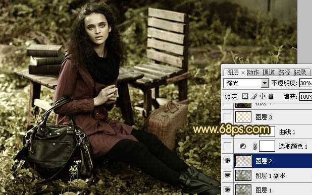 ‘Photoshop将人物图片调成柔美的暗橙色‘