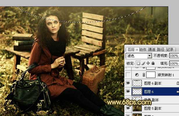 ‘Photoshop将人物图片调成柔美的暗橙色‘