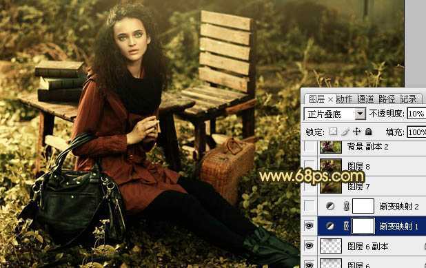 ‘Photoshop将人物图片调成柔美的暗橙色‘