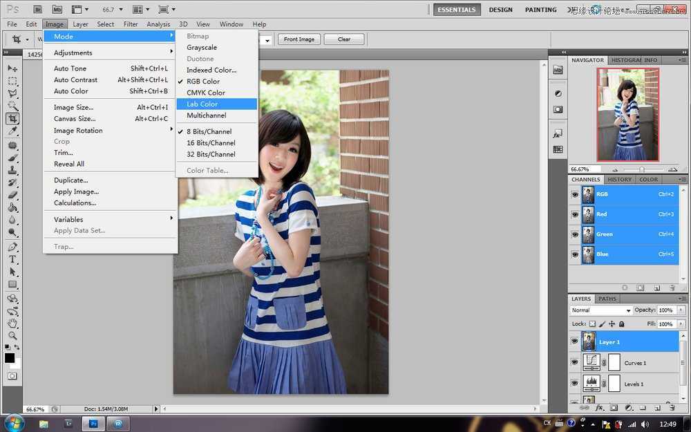 ‘Photoshop调出漂亮可爱妹妹的通透糖水肤色效果‘