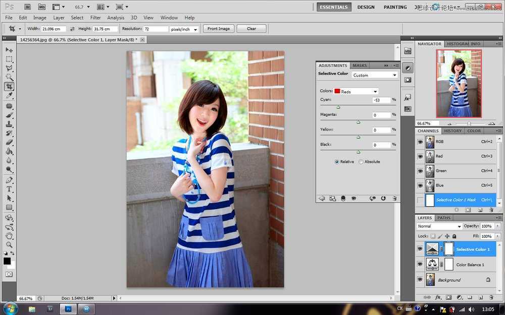 ‘Photoshop调出漂亮可爱妹妹的通透糖水肤色效果‘