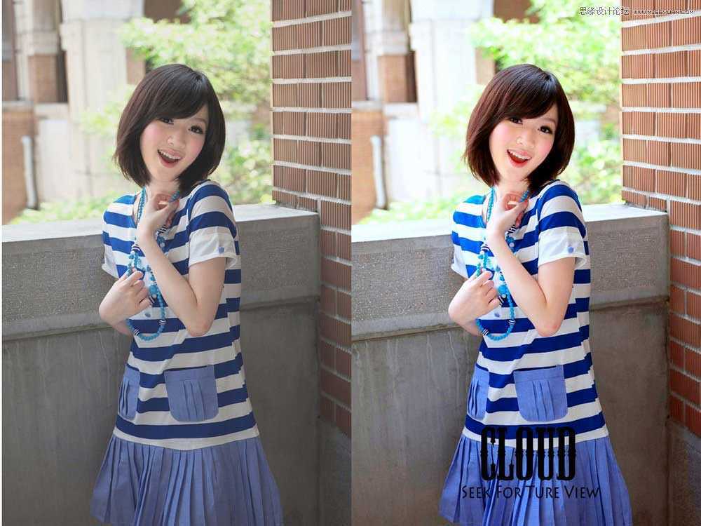 ‘Photoshop调出漂亮可爱妹妹的通透糖水肤色效果‘