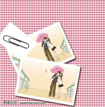 ‘教你用PS简单快速制作可爱的格子信纸‘