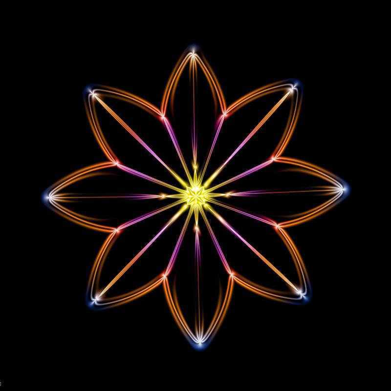 ‘Photgoshop自带滤镜制作绚丽色彩的梦幻花朵效果图‘