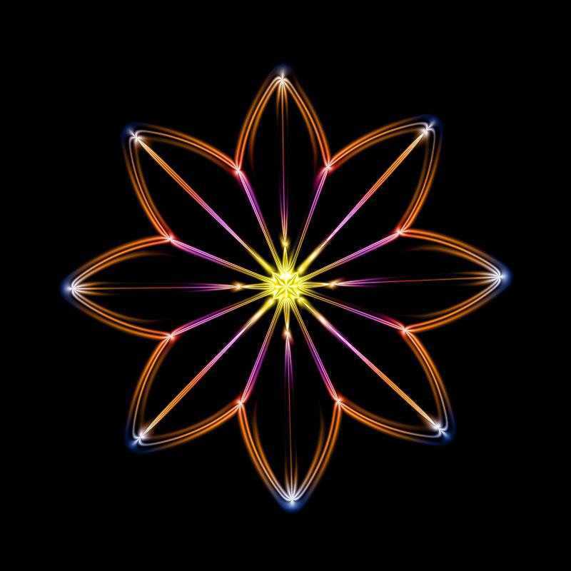 ‘Photgoshop自带滤镜制作绚丽色彩的梦幻花朵效果图‘