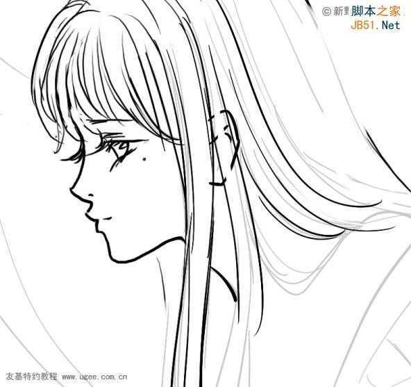 ‘PS鼠绘精细的黑白古典人物插画‘