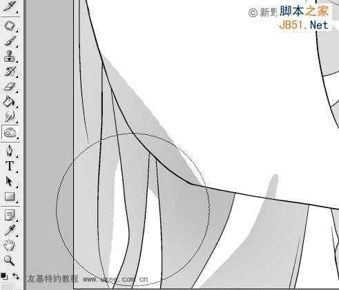 ‘PS鼠绘精细的黑白古典人物插画‘