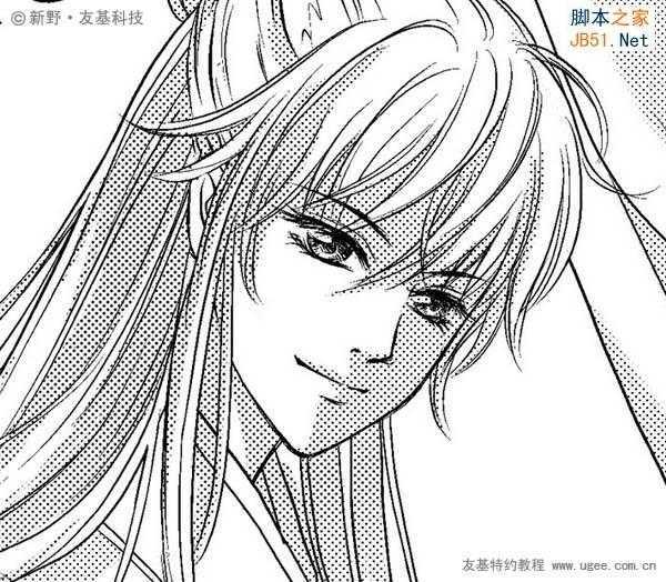 ‘PS鼠绘精细的黑白古典人物插画‘