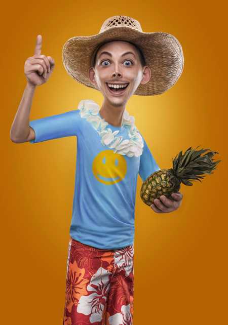 ‘Photoshop将帅哥照片转为夸张的油画漫画效果‘