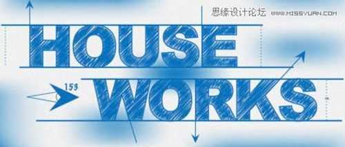 Illustrator打造文字草图特效 