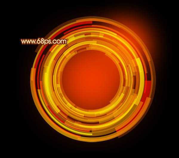 ‘Photoshop制作绚丽的红色数码光环‘