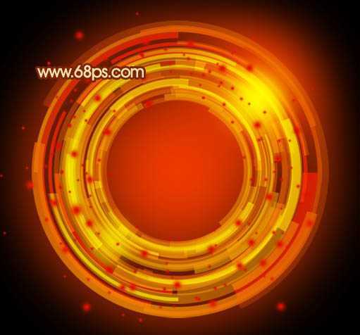 ‘Photoshop制作绚丽的红色数码光环‘
