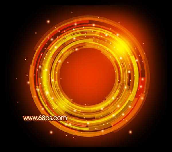 ‘Photoshop制作绚丽的红色数码光环‘