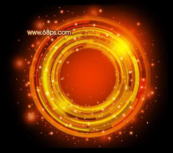 ‘Photoshop制作绚丽的红色数码光环‘