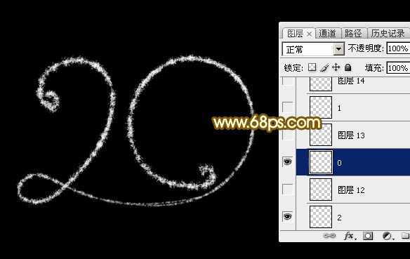 ‘Photoshop设计制作喜庆的2015新年火花字‘