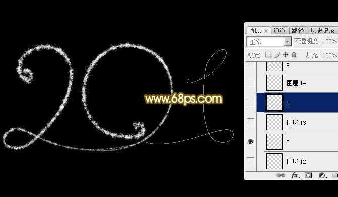 ‘Photoshop设计制作喜庆的2015新年火花字‘