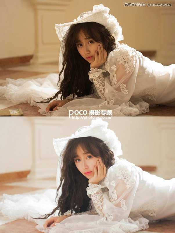 ‘教你用PS提亮修复偏暗色的人像照片‘