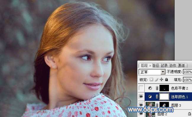 ‘Photoshop将外景美女图片调制出朦胧的淡蓝色‘