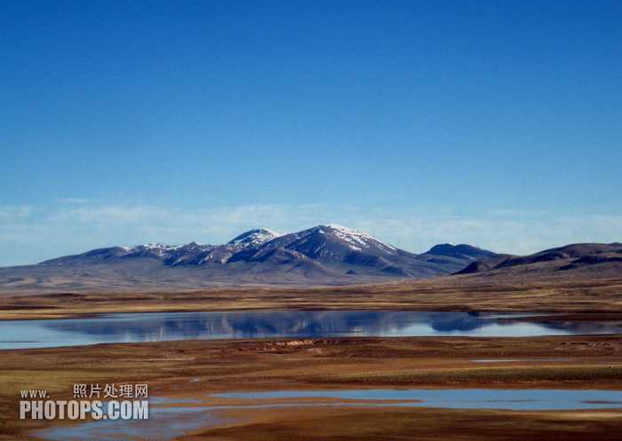 ‘PS合成雪山上的流光月影‘