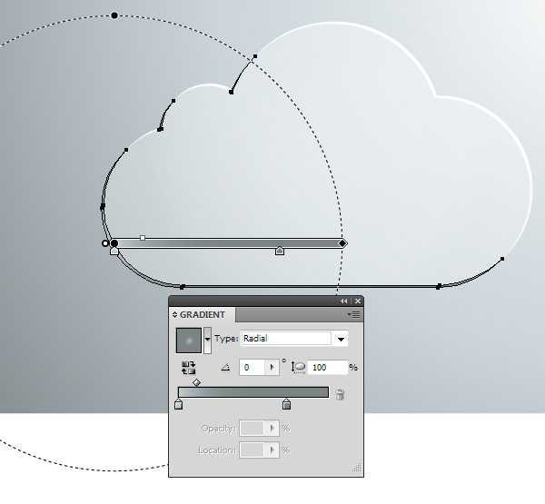 AI绘制玻璃质感云图标 脚本之家 AI实例教程 glass cloud 19