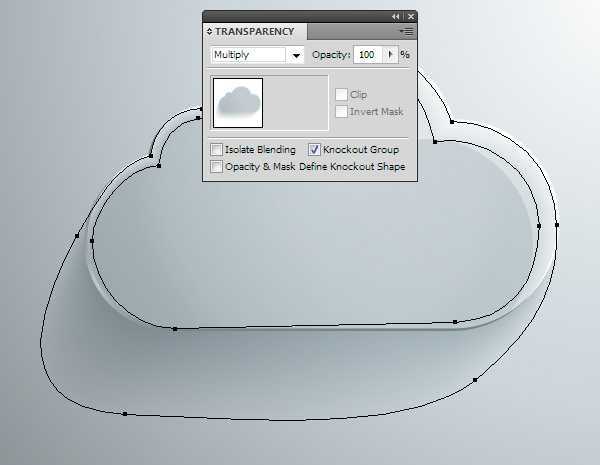 AI绘制玻璃质感云图标 脚本之家 AI实例教程 glass cloud 25