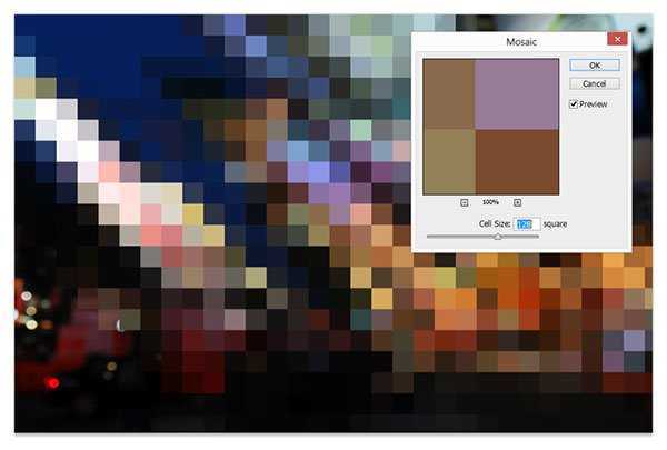 ‘photoshop利用滤镜及变形工具制作绚丽的小三角像素背景‘
