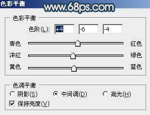 ‘Photoshop为外景美女图片调制出甜美的古典暗青色‘