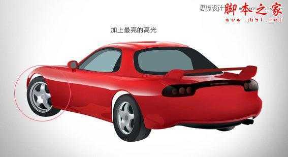 ‘Photoshop鼠绘立体效果的红色跑车‘