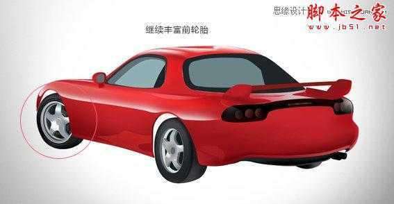 ‘Photoshop鼠绘立体效果的红色跑车‘
