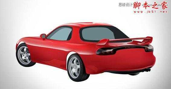 ‘Photoshop鼠绘立体效果的红色跑车‘