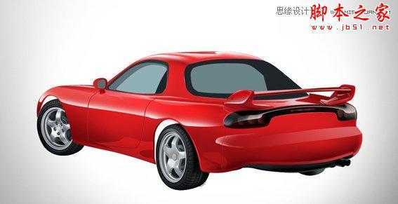 ‘Photoshop鼠绘立体效果的红色跑车‘