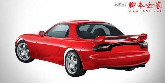 ‘Photoshop鼠绘立体效果的红色跑车‘