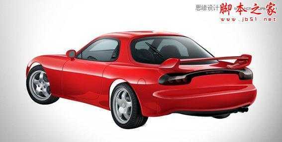‘Photoshop鼠绘立体效果的红色跑车‘