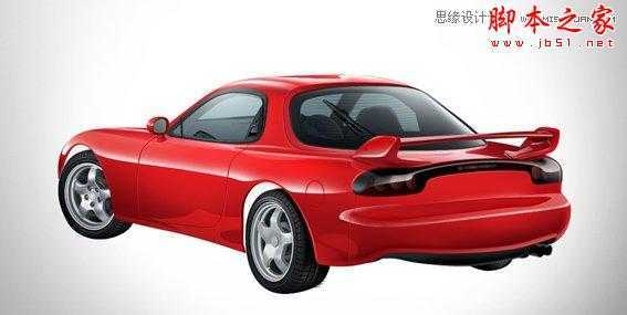 ‘Photoshop鼠绘立体效果的红色跑车‘