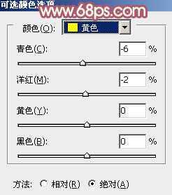 ‘Photoshop将树叶下的美女图片增加上甜美的橙色效果‘
