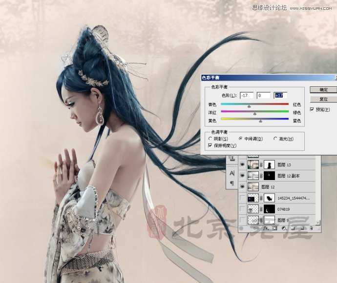 ‘Photoshop合成丛林中梦幻CG美女‘