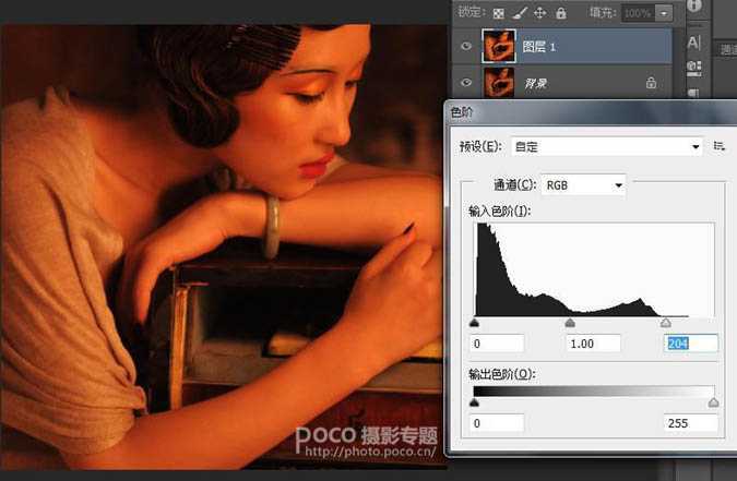 ‘用PS打造美女人像照片的油画风格怀旧效果图‘