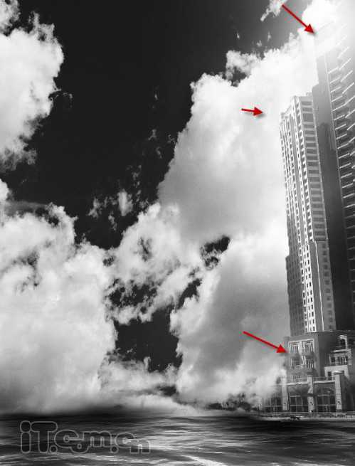 ‘Photoshop合成制作荒寂无人的末日水城教程‘