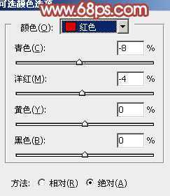 ‘Photoshop为草地上的美女加上小清新的粉黄色‘