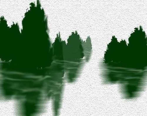 ‘photoshop绘制出桂林山水甲天下水墨风格图画效果‘