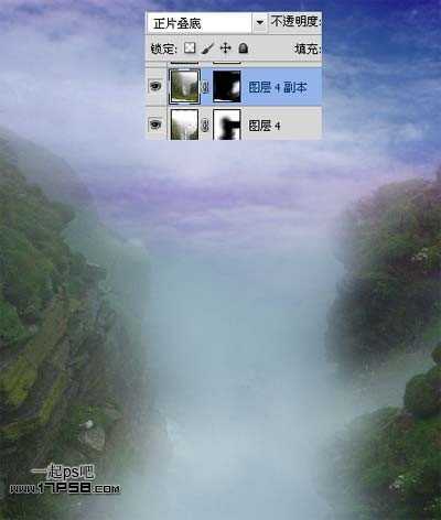 ‘photoshop合成浪漫奇幻山谷仙境美女效果‘