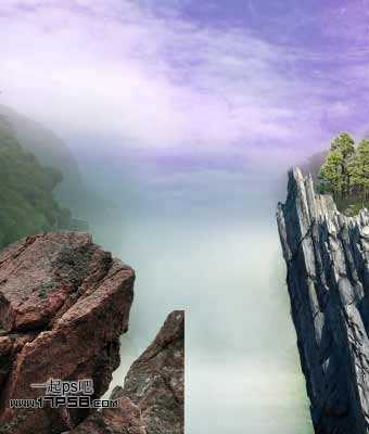 ‘photoshop合成浪漫奇幻山谷仙境美女效果‘